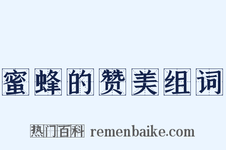 蜜蜂的赞美组词是什么意思的图片